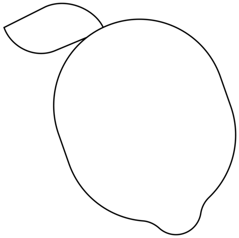 Lemon Emoji Coloring Page